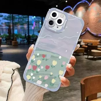 Чехол для телефона с цветком для iPhone 14 Pro Max, чехол для iPhone 11 13 12 Pro Max XS Max XR 8 14 Plus SE 13, защитный чехол для мини-камеры 7 8 SE 2020 SE 2022