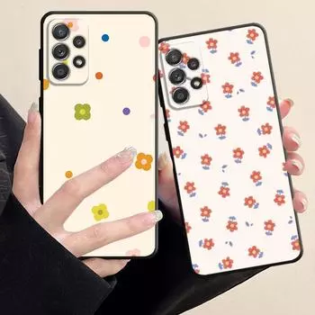 Чехол для телефона с цветком для Samsung Galaxy A33 A21s A52 A32 A23 A72 A22 A71 A31 A51 A53 A13 A91 A42 A52s A73 A11, силиконовый чехол на заднюю панель Samsung A11