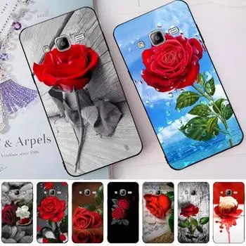 Чехол для телефона с цветком красной розы для Samsung Note 9 10 20 Plus Pro Ultra J6 J5 J7 J8, мягкий черный чехол для телефона Galaxy Note20