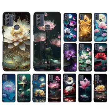 Чехол для телефона с цветком лотоса для Moto G84 G22 G32 G42 G52 G62 G53 G72 G60 G60S G100 G10 G20 G30 G13 G50 G 5G G Pure Moto G60S