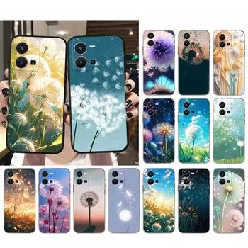 Чехол для телефона с цветком одуванчика для VIVO Y53S Y33S Y01 Y22S Y31 Y21 Y70 Y21S Y72 V21 V2023 V21E V20 SE iQOO Z8x X100 Pro VIVO Y21S