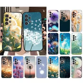 Чехол для телефона с цветком одуванчика для Samsung A52S A21S A33 A23 A13 A14 A32 A52 A53 A54 A51 A71 A15 A13 5G