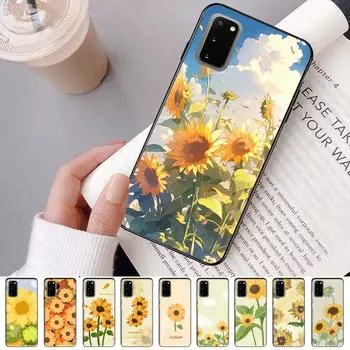 Чехол для телефона с цветком подсолнуха для Samsung S 20 21 22 23 plus Ultra для Redmi Note 8 9 10 11 для Huawei Y 5 6 9 Redmi Note 7