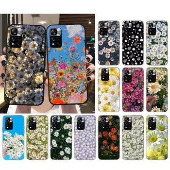 Чехол для телефона с цветком ромашки для Xiaomi Redmi note 13 12 Pro 11S 11 10 Pro 10S 12S Redmi 10 13C 9C Redmi Note 10 4G