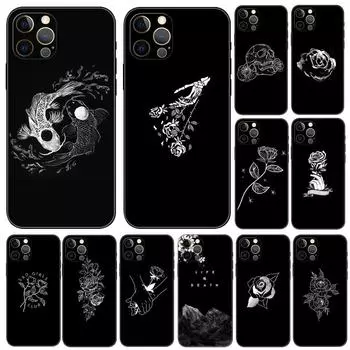 Чехол для телефона с цветком розы для iPhone Samsung Galaxy Redmi Xiaomi Oppo OnePlus Note SA 7 8 9 10 11 12 13 14 20 21 22 23 53 54 Pro Max Plus Ultra TPU Soft iPhone 6 or 6S