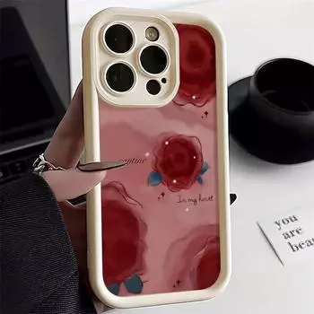 Чехол для телефона с цветком розы для iPhone 11, чехол для iPhone 13 15 Pro 12 14 Pro Max XR XS Max X 7 8 Plus SE, мягкий силиконовый чехол ярких цветов For iPhone 11 Pro