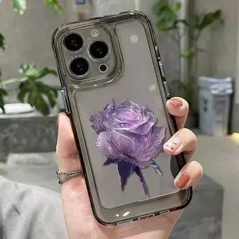 Чехол для телефона с цветком розы для iPhone 13, чехлы для iPhone 14 11 15 12 Pro Max XR XS Max X 7 8 14 Plus SE 2020, мягкий силиконовый чехол For iPhone 12