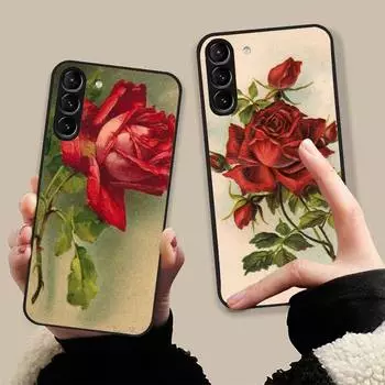 Чехол для телефона с цветком розы для Samsung Galaxy S7 Edge Plus S9 S20Plus S20ULTRA S10lite S225G S10 samsungS22plus5G