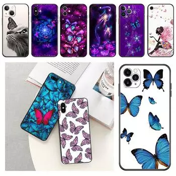 Чехол для телефона с цветочной бабочкой для iPhone Samsung Galaxy Redmi Xiaomi Oppo OnePlus Note SA 7 8 9 10 11 12 13 14 20 21 22 23 53 54 Pro Max Plus Ultra iPhone 6 or 6S