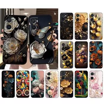 Чехол для телефона с цветочным деревом и девушкой для OPPO Realme 10 Pro Plus GT 2 Pro X2 Pro XT C25S 8 7 6 Pro 6i GT Master C3 C21 C21Y X3 SuperZoom Realme C21Y