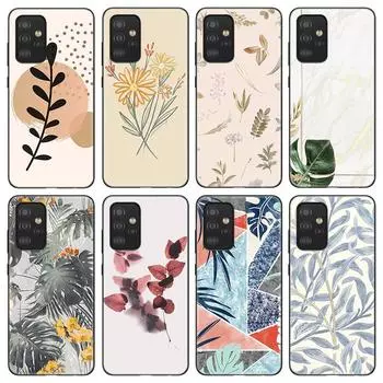 Чехол для телефона с цветочным листом для iPhone Samsung Galaxy Redmi Xiaomi Oppo OnePlus Note SA 7 8 9 10 11 12 13 14 20 21 22 23 53 54 Pro Max Plus Ultra TPU Soft iPhone 6 or 6S