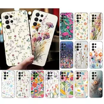 Чехол для телефона с цветочным рисунком и рисунком для Samsung A52S A21S A33 A23 A13 A14 A32 A52 A53 A54 A51 A71 A15 A71 4G