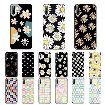 Чехол для телефона с цветочным рисунком ромашки для Huawei Y9 6 7 5 Prime Enjoy 7s 7 8 plus 7a 9e 9plus 8E Lite Psmart Shell Huawei Enjoy 8E lite