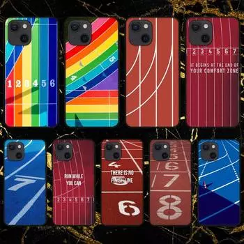Чехол для телефона с дизайном беговой дорожки для iPhone 11 12 Mini 13 14 Pro XS Max X 8 7 6s Plus 5 SE XR Shell iPhone14ProMax
