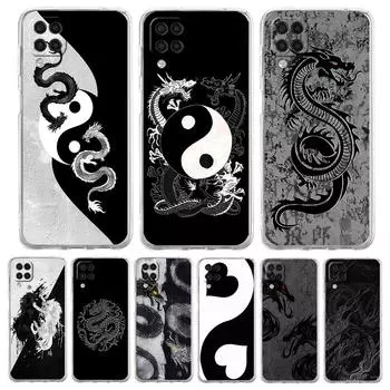 Чехол для телефона с дизайном дракона для Samsung Galaxy A13 A51 A71 A21S A12 A11 A31 A52 A41 A23 A53 A73 A32 5G A03S, прозрачный силиконовый чехол Samsung A11