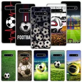 Чехол для телефона с дизайном футбольного мяча для Samsung Galaxy S20 FE S10 Plus S21 S22 Ultra S10E S9 S8 S7 Edge J4 + чехол Fundas Samsung S20 FE