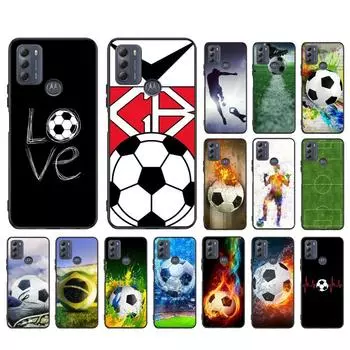Чехол для телефона с дизайном футбольного мяча для Motorola Moto G22 G60 G52 G9 G7 Plus G8 Power G100 G Stylus G30 G10 GPure Funda Coque Moto G Stylus 5G