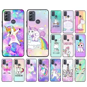 Чехол для телефона с единорогом для Motorola Moto E32 E20 E40 G22 G52 G20 G30 G100 G60 G50 G10 GPure GStylus G9 One Action Macro Moto G9 Plus