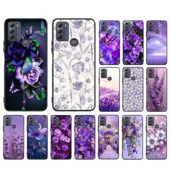 Чехол для телефона с фиолетовым цветком для Moto G84 G23 G24 G31 G32 G41 G51 G52 G53 G54 G71 G82 G42 G62 G200 G Play G Stylus Moto G42 4G