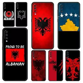 Чехол для телефона с флагом Албании для Samsung A52 A14 A50 A70 A10 A30 A40 A20S A20E A02S A12 A22 A34 A42 A32 5G A54 A04s Samsung A54