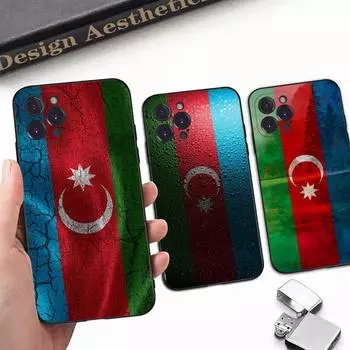 Чехол для телефона с флагом Азербайджана для iPhone 14 11 12 13 Mini Pro Max 8 7 6 6S Plus X SE 2020 XR XS Funda Case 6plus or 6s plus