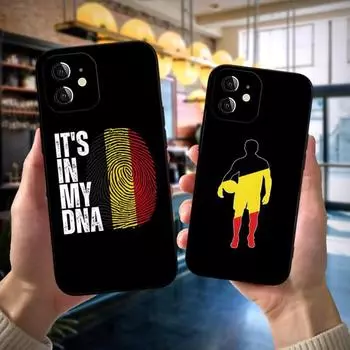Чехол для телефона с флагом Бельгии для Apple iPhone 14 Pro 13 Mini 11 12 Max Xr X Xs 6 6s 7 8 Plus, противоударный чехол на заднюю панель iPhone6 6s