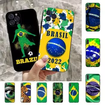 Чехол для телефона с флагом Бразилии Brasilien Flagge для iPhone 13 Pro MAX 14 11 12 Mini X XS XR 6 7 8 Plus SE 2020, мягкий чехол из ТПУ iphone 12 pro