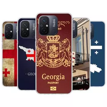 Чехол для телефона с флагом Грузии для Xiaomi Redmi 12 12C 10 10C 10A 9T 9C 9A 9 8 8A 7 7A 6 6A K20 K30 K40 Pro S2 Fundas Redmi K40(K40 Pro)