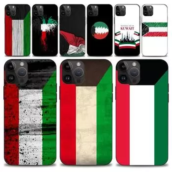 Чехол для телефона с флагом Кувейта iphone15 14 13 12 11 Pro Max Mini X 7 8 Мягкий чехол iPhone14