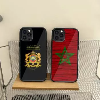Чехол для телефона с флагом Марокко для Iphone 14 13 12 11 Pro Max Mini 7 6 6s 8 Plus X Xr Xs Se 2020 Fundas Shell PC TPU Cover iphone 12 pro