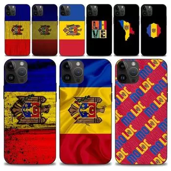 Чехол для телефона с флагом Молдовы iphone15 14 13 12 11 Pro Max Mini X 7 8, мягкий чехол iPhone12PROMAX