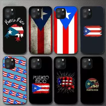 Чехол для телефона с флагом Пуэрто-Рико для Iphone 11 12 Mini 13 14 Pro Xs Max X 8 7 6s Plus 5 Se Xr Shell iPhone8plus