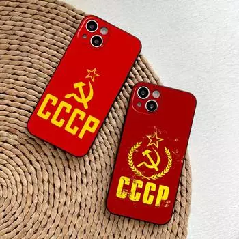 Чехол для телефона с флагом Советского Союза СССР CCCP для iphone14 11 12 Pro 8 7 Plus SE 2020 X Pro 14 MAX 12 13 MINI XR XS, мягкие чехлы для телефонов iphone XR