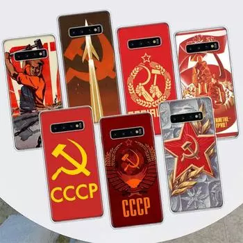 Чехол для телефона с флагом СССР для Samsung Galaxy M21 M12 M31S M32 M51 M52 Note 20 Ulte 10 Plus 9 8 J4 J6 + J8 M11 F52 F62 Samsung M11