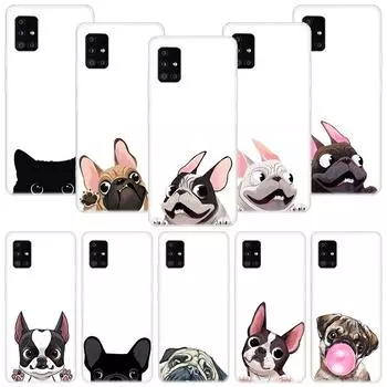 Чехол для телефона с французским бульдогом и собакой-мопсом для Samsung Galaxy A52 A53 A12 A13 A22 A23 A32 A33 A72 A73 A42 A02S A03S 5G A50S, чехол Samsung A03S