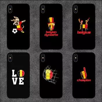 Чехол для телефона с футбольным флагом Бельгии для Iphone 11 12 Mini 13 14 Pro Xs Max X 8 7 6s Plus 5 Se Xr Shell iPhone11PROMAX