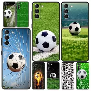 Чехол для телефона с футбольным мячом и футбольным полем для Samsung Galaxy S24 S23 S22 5G S20 Ultra S21 FE S10 S9 Plus S10E S8 Lite 20, мягкий чехол Samsung S9