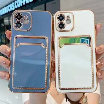 Чехол для телефона с гальваническим покрытием для iPhone 15, 14, 13, 12, 11 Pro Max Mini X XR XS Max SE2020 7 8 Plus, задняя крышка iPhone 13 Pro Max белый