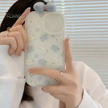 Чехол для телефона с галстуком-бабочкой, устойчивый к царапинам, гибкий освежающий декор для телефона с цветами и животными для iPhone14/Pro/Pro Max/Max(плюс) For iPhone14 Pro B