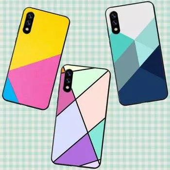 Чехол для телефона с геометрическим рисунком и цветными блоками для Xiaomi Mi 11 10 A2 A2lite A1 9 9SE 8Lite 8explorer F1 Poco M3 X3 Pro Fundas Cove xiaomi11xpro