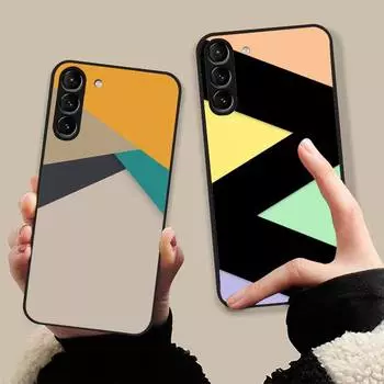 Чехол для телефона с геометрическим рисунком в цветном стиле для Samsung Galaxy S7 Edge Plus S9 S20Plus S20ULTRA S10lite S225G S10 samsungS22plus5G