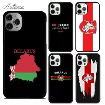 Чехол для телефона с гербом Беларуси и флагом Беларуси для iPhone 11 12 13 14 Pro Max mini XR XS SE 2020 6S 7 8 Plus Samsung Galaxy S21 S22 iPhone 6plus