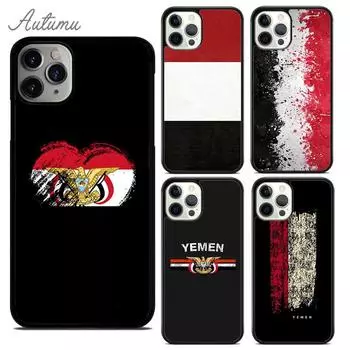 Чехол для телефона с гербом Йемена для iPhone 11 12 13 14 Pro Max mini XR XS SE 2020 7 8 Plus Samsung Galaxy S21 S22 iPhone 6plus
