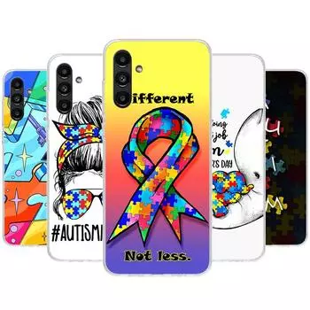 Чехол для телефона с головоломкой и поддержкой аутизма для Samsung Galaxy A55 A54 A53 A52 A15 A14 A13 A12 A35 A34 A33 A32 A25 A24 A23 A22 A04S A03S A0 Samsung A53