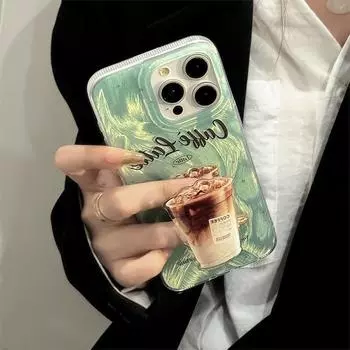 Чехол для телефона с градиентной подставкой и цветным чехлом для iPhone15 14promax, совместимый с держателем для телефона American Coffee 13/12/11 15promax