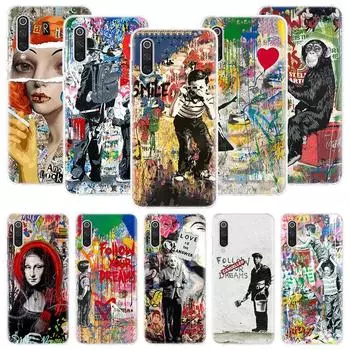 Чехол для телефона с граффити Бэнкси для Xiaomi Redmi Note 10 9 8 11 Pro 11T 11S 10S 9S 9A 9C 9T 8T 8A 7 7A 5 с художественным рисунком, чехол Redmi Note 10(10S)