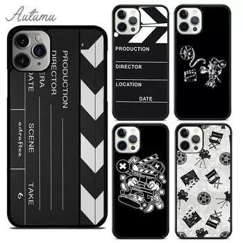 Чехол для телефона с хлопушкой, кинофильмом, для iPhone 11 12 13 14 Pro Max mini XR XS SE 2020 7 8 Plus Galaxy S21 S22 iPhone 6plus