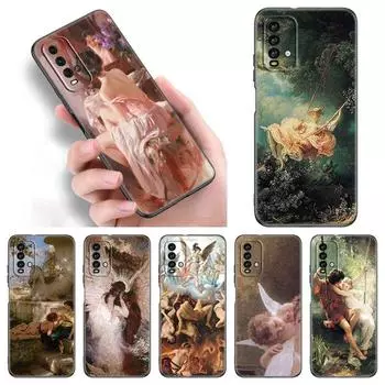 Чехол для телефона с художественной росписью в стиле Ренессанс для Xiaomi Redmi Note 11 10 9 8 Pro 11T 5G 10T 10S 9S 9T 9i 9C 9A 8T, мягкий черный чехол из ТПУ Redmi 8
