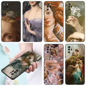 Чехол для телефона с художественной росписью в стиле Ренессанс для Xiaomi Redmi Note 7 8 9 10 Lite 11 11E 11T 12 Pro 11S 4G 10T 5G 8T 9S 10S, черный чехол Redmi Note 7(Pro)