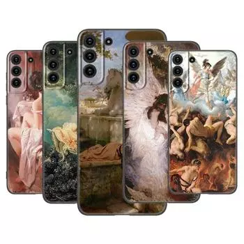 Чехол для телефона с художественной росписью в стиле Ренессанс для Samsung Galaxy S22 Pro S21 S20 Ultra FE S10 Lite 5G S10E S9 S8 Plus, мягкий черный чехол из ТПУ Samsung S22 Ultra